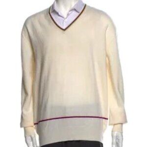 Dunhill Cashmere (Cream with Pattern) Sweater XL